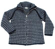 Bild kidsCase--Gråsvart stickad kofta storlek 104