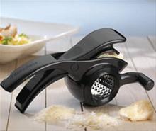 Bild Microplane Roterande Rivjärn 2-in-1 Grovt och Fint - Veva Medsols = Grovt, Veva Motsols = Fint