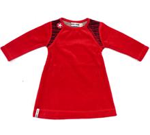 Bild KIK KID--Röd velouklänning storlek 116