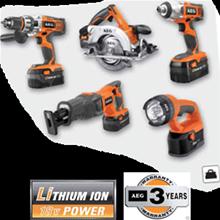 Bild JP 18 A5 Li AEG HANTVERKARSET - 18 V PAKET I 5 DELAR LION