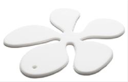 Bild KGDesign Grytunderlägg Blomma Vit