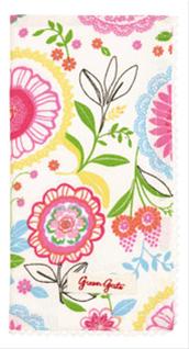 Bild Greengate Brödkorgsduk/servett Sylvia White 40 x 40 cm