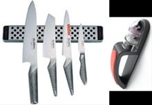 Bild Global Knivset med G-2, GS-5, GS-11, GS-38 knivlist 31 cm samt Minosharp MC-220