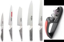 Bild Global Knivset med 5 knivar samt Minosharp MC-220 - G-2, G-9, GS-5, GS-11, GS-38