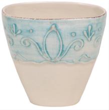 Bild Rice italienska porslin Kopp oval med mint bård