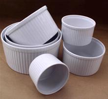 Bild Pillivuyt Suffleform Porslin Vit, Suffleform Låg nr.5 30 cl, Dia 10 cm, Höjd 5 cm