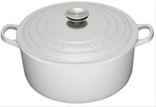 Bild Le Creuset Matiere Rund Gryta 22 cm 3,3L Vit Blank