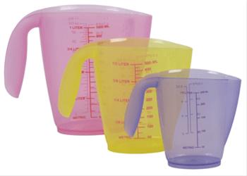 Bild Rice Måttbägare Plast 3st 0,25l, 0,5l, 1l