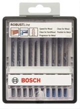 Bild Bosch 10-delars Robust Line Wood & Metal-sticksågsbladsats T-skaft