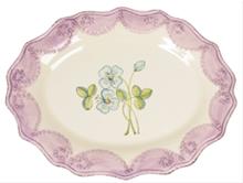 Bild Rice italienska porslin Ovalt Serveringsfat Lavendel/blomma