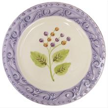 Bild Rice italienska porslin Lunchtallrik mönstrad Blå/bär