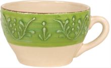 Bild Rice  italienska porslin Te kopp mönstrad Grön bård