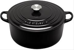 Bild Le Creuset Matiere Rund Gryta 26 cm 5,3L Svart Blank