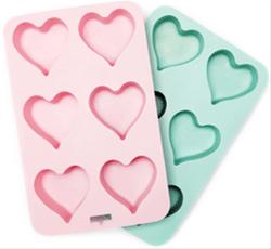 Bild Bagaren och Kocken Muffinsform Silikonhjärtan, 2 st, Rosa