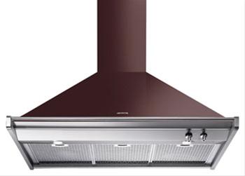 Bild Smeg Fläktkåpa KD90RW Vinröd Högblank 90 cm