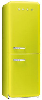 Bild Smeg FAB32 Kyl/Frysskåp Limegrön, Vänsterhängd