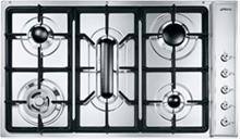 Bild Smeg Classic Gashäll SE93SGH3 90 cm Rostfritt Sidovred