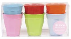 Bild Rice 6-pack mini melaminmuggar mixade färger