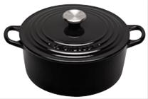 Bild Le Creuset Matiere Rund Gryta 22 cm 3,3L Svart Blank