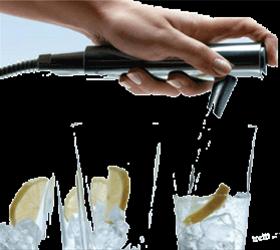 Bild AGA Sparkling Inbyggd kolsyremaskin -Utdragbar kran - Kolsyrat vatten direkt från Kranen