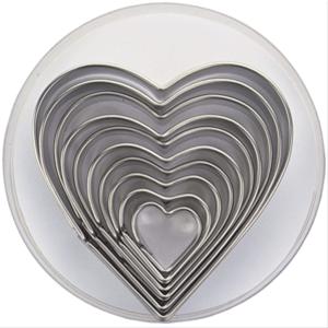 Bild Kakformar Hjärtan 10 st i förvaringsask