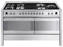 Bild Smeg Spis 150 cm Opera CS150-6 Dubbelugn Gashäll Rostfritt - Smeg