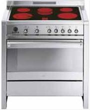 Bild Smeg Spis 90 cm Opera A1C-6 Glaskeramikhäll Rostfritt - Smeg