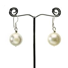 Bild Bryssel örhängen vit XL