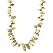 Bild Halsband vita blisterpärlor långt