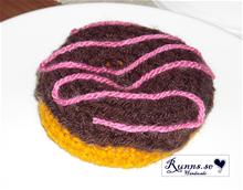 Bild Amigurumi - Doughnut choklad (rosa rippel)