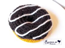 Bild Amigurumi - Doughnut choklad (vitt rippel)