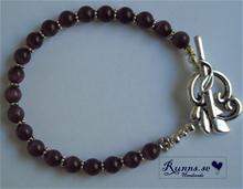 Bild Armband - Amber (mörklila)