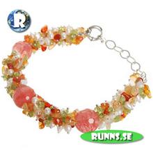 Bild Armband - Stenar & Pärlor (Korall)