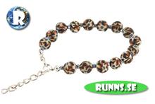 Bild Armband mjuk lera  - Leopardmönster (pärlor)