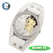 Bild Armbandsur - Betty Boop (vit/läder)
