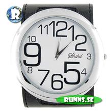 Bild Armbandsur - Big fashion - urverket är 6cm i diameter (svart)