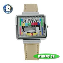 Bild Armbandsur - Testbild med läderarmband (guld)