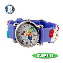 Bild Armbandsur barn - Kitty med gummiarmband (blå)