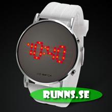 Bild Armbandsur med LED - Black mirror (vit)