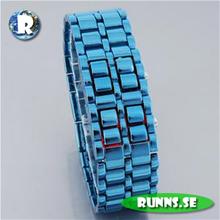 Bild Armbandsur med LED - Blue Iron Samurai (rött ljus)