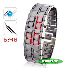 Bild Armbandsur med LED - Iron Samurai (rött ljus)