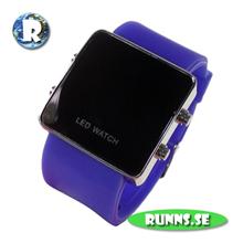 Bild Armbandsur med LED - Retro Plastic Blackout (blå)
