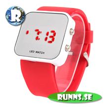 Bild Armbandsur med LED - Retro Plastic Mirror (röd)