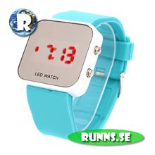 Bild Armbandsur med LED - Retro Plastic Mirror (turkos)