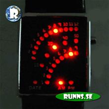 Bild Armbandsur med LED - RPM (rött ljus)