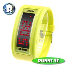 Bild Armbandsur med LED - Shhors Black Dice (gul)
