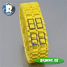 Bild Armbandsur med LED - Yellow Ice Samurai (blått ljus)