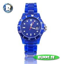 Bild Armbandsur plastklocka - Plastic (blå)