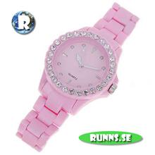 Bild Armbandsur Plastklocka - Plastic Crystal (rosa)