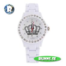 Bild Armbandsur Plastklocka - Plastic Crystal crown (vit)